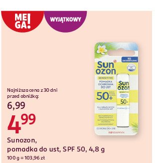 Pomadka ochronna do ust spf50 Sun ozon promocja w Rossmann