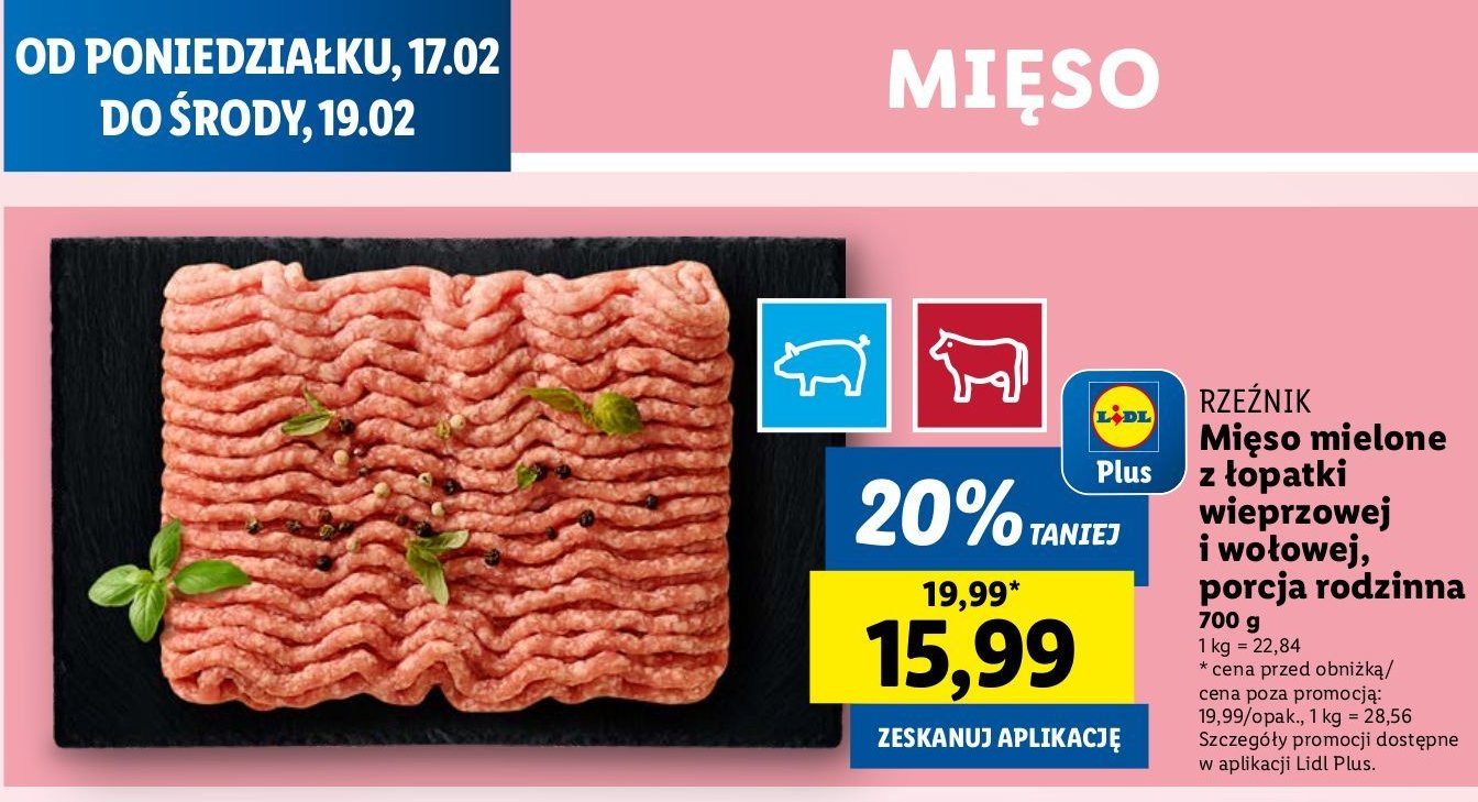 Mięso mielone z łopatki wieprzowej i wołowej Rzeźnik codzienna dostawa promocja