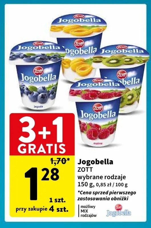 Jogurt morela Zott jogobella promocja