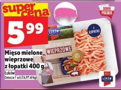 Mięso mielone wieprzowe z łopatki Łuków promocja w TOPAZ