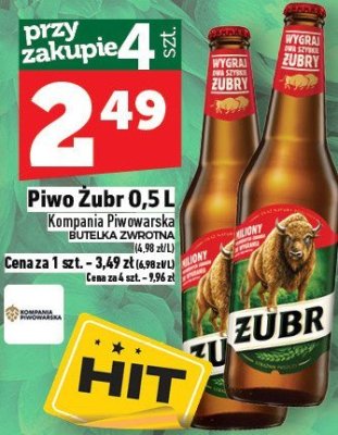Piwo Żubr promocja w TOPAZ