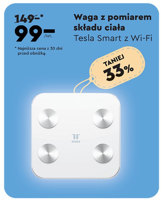 Waga analityczna smart composition scale bia艂a TESLA promocja
