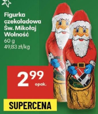 Figurka czekoladowa Św. Mikołaj promocja w Delikatesy Centrum