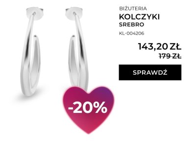 Kolczyki srebro promocja w Briju