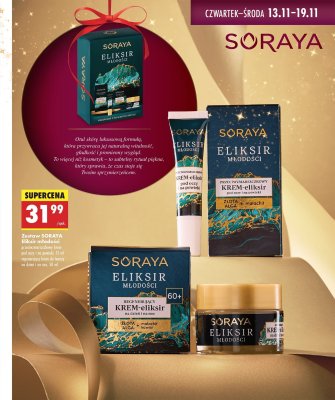 Zestaw Eliksir młodości: krem pod oczy i na powieki,  krem do twarzy na dzień i na noc promocja w Biedronka