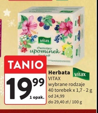 Zestaw herbat owocowy upominek VITAX ZESTAW promocja w Intermarche