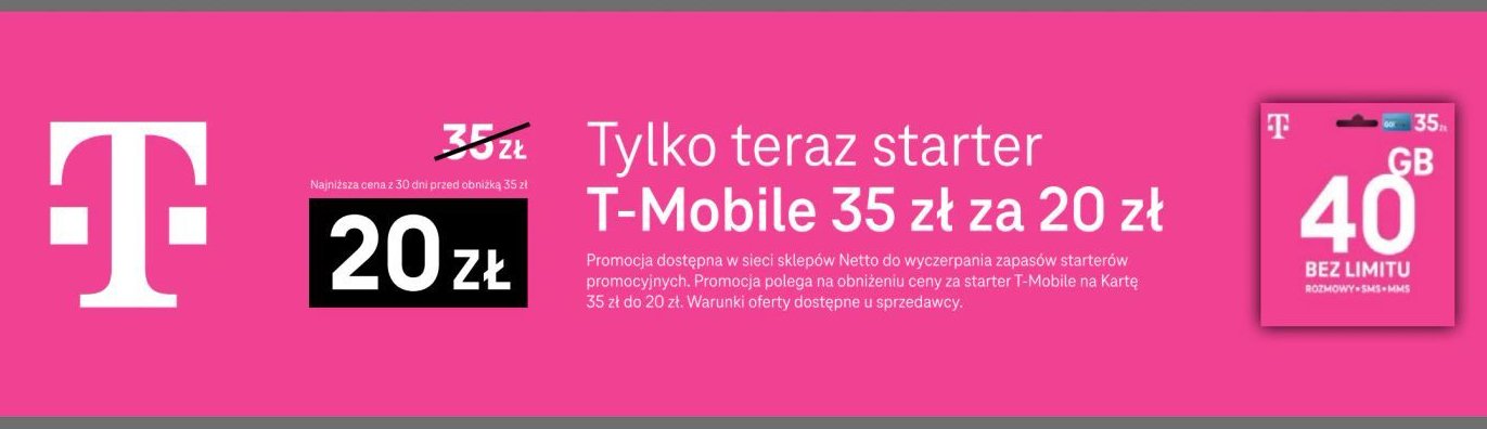 Starter 35zł T-mobile promocja