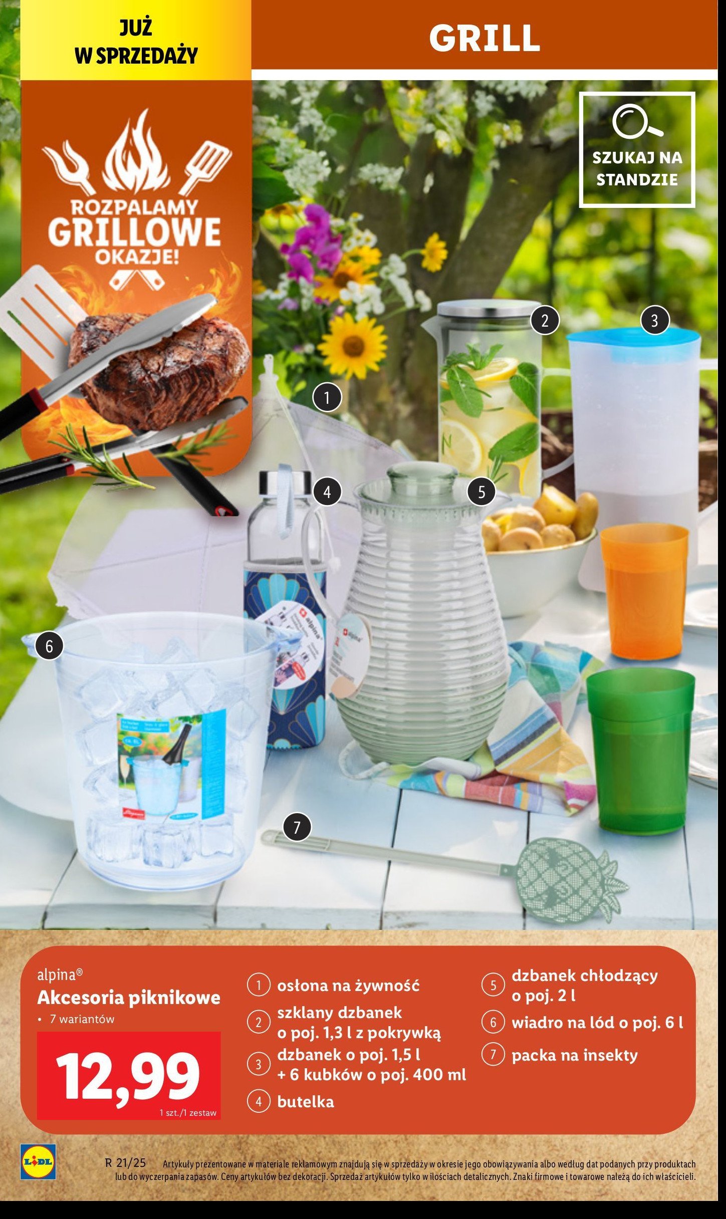 Dzbanek szklany 1.3 l Alpina(lidl) promocja w Lidl