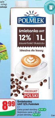 Śmietanka UHT 12%  promocja w Dino