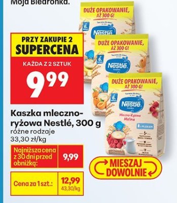 Kaszka mleczno-ryżowa Nestlé, 300 g różne rodzaje promocja w Biedronka