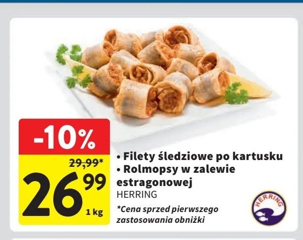 Filety śledziowe po kartusku Herring promocja