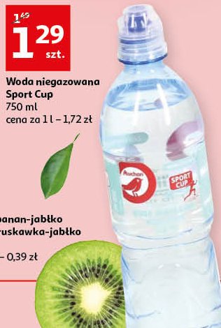 Woda niegazowana sport cup Auchan promocja