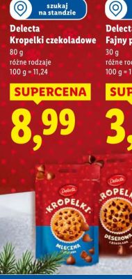 Kropelki czekoladowe, różne rodzaje promocja w Lidl