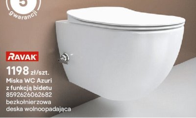 Miska WC Azuri z funkcją bidetu promocja w Castorama
