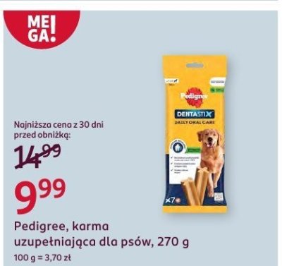 Karma Pedigree uzupełniająca dla psów promocja w Rossmann
