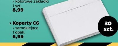 Koperty C6 samoklejące 30 szt. promocja w Netto