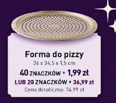 Forma do pizzy 36 x 34.5 x 1.5 cm promocja w Stokrotka