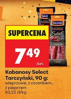 Kabanosy Select wieprzowe promocja w Biedronka