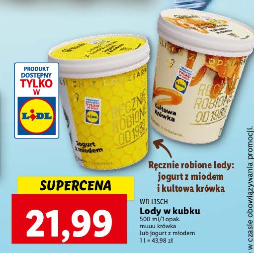 Lody kultowa krówka Willisch promocja