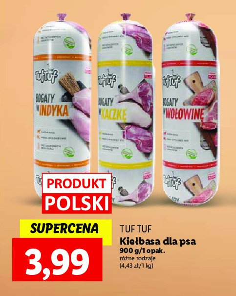 Baton dla psa wo艂owina Tuftuf promocja