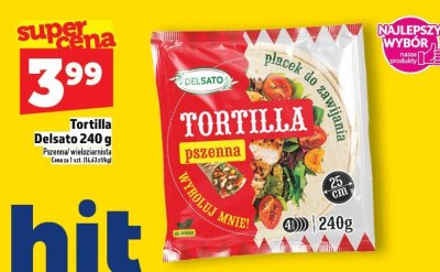 Tortilla Delsato pszenna 240g promocja w TOPAZ