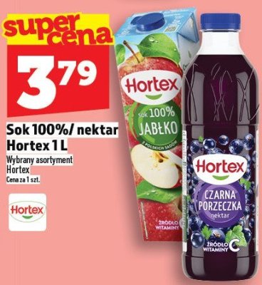 Sok 100% jabłko Hortex 1L promocja w TOPAZ