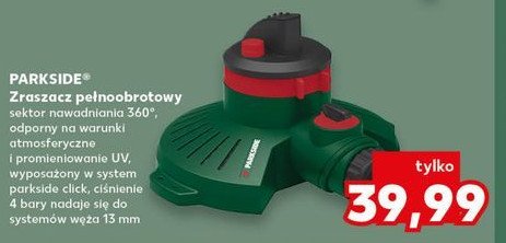 Zraszacz pełnoobrotowy Parkside promocja w Kaufland