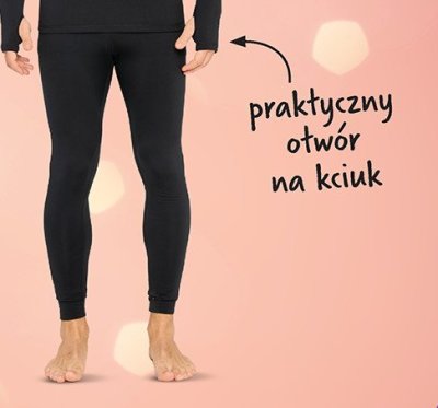 Legginsy termiczne męskie Clevé promocja w Biedronka
