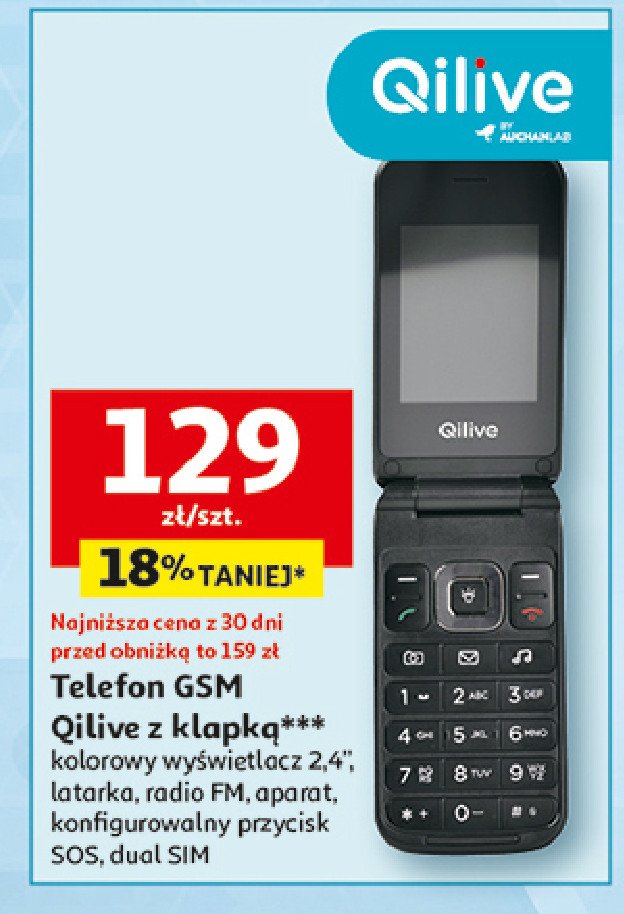 Telefon gsm "klapka" Qilive promocja