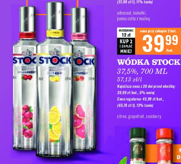 Wódka Stock prestige grapefruit promocja