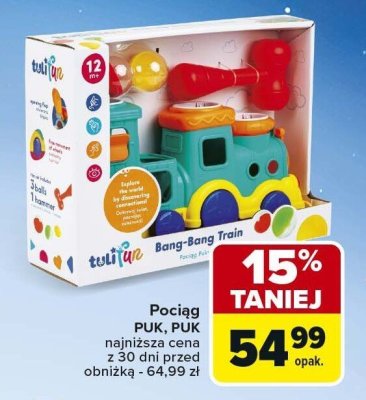 Zabawka Pociąg PUK, PUK Bang-Bang Train tuti Fruti promocja w Carrefour