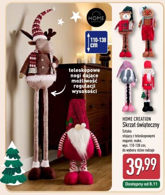 Dekoracja świąteczna Skrzat świąteczny HOME CREATION promocja w Aldi