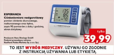Ciśnieniomierz nadgarstkowy promocja w Kaufland
