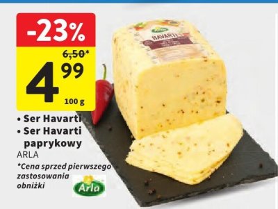Ser Havarti, Ser Havarti paprykowy ARLA promocja w Intermarche