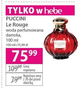 Woda perfumowana PUCCINI LE ROUGE promocja
