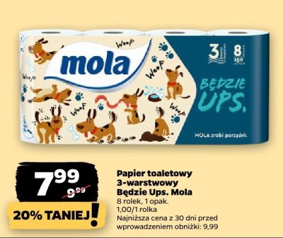 Papier toaletowy 3-warstwowy Będzie Ups. Mola promocja w Netto