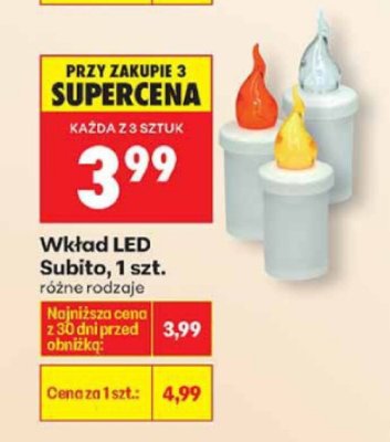 Wkład LED Subito, 1 szt. promocja w Biedronka