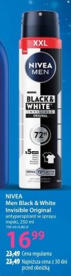 Dezodorant NIVEA Men Black & White Invisible Original antyperspirant w sztyfcie męski, 250 ml promocja w Hebe