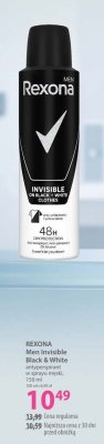 Antyperspirant w sprayu męski REXONA Men Invisible Black & White promocja w Hebe