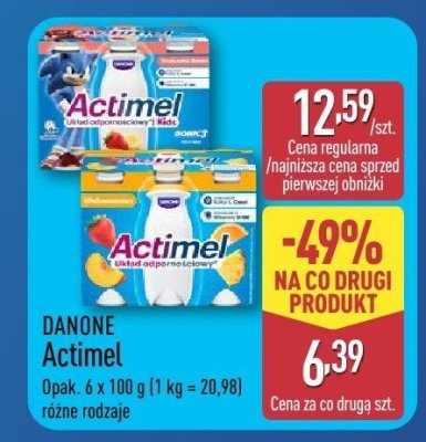 Actimel DANONE różne rodzaje promocja w Aldi