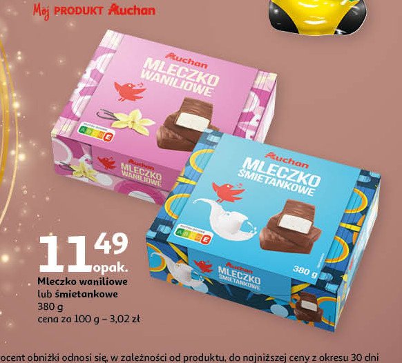 Mleczko śmietankowe Auchan promocja