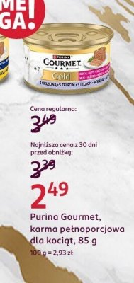 Karma pełnoporcjowa dla kotów z cielęciną promocja w Rossmann