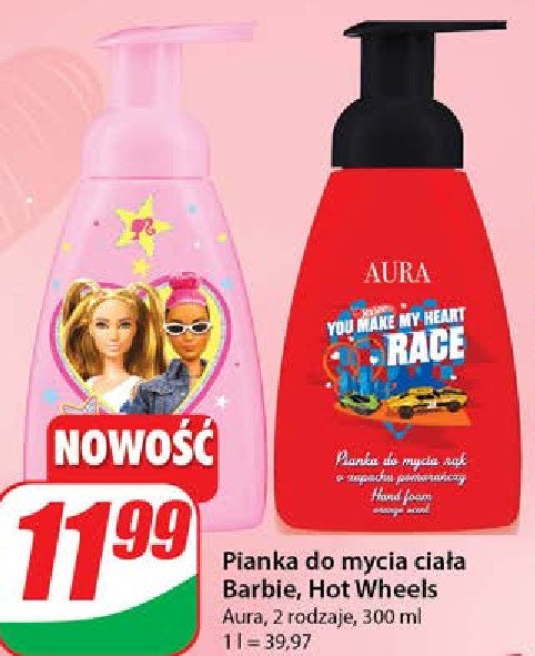 Pianka do mycia ciała barbie AURA COSMETICS promocja