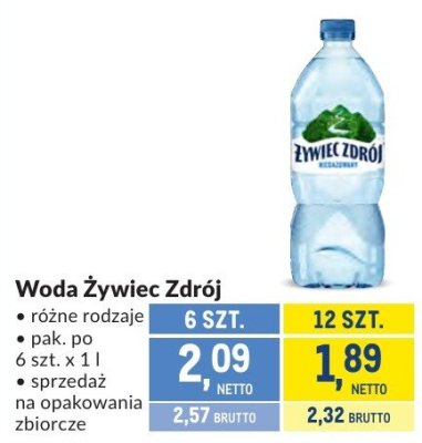 Woda 呕ywiec zdr贸j promocja w Makro