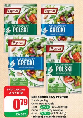Sos sałatkowy Prymat Polski promocja w Dino