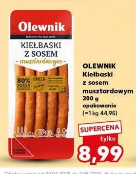 Kie艂baski z sosem musztardowym Olewnik promocja