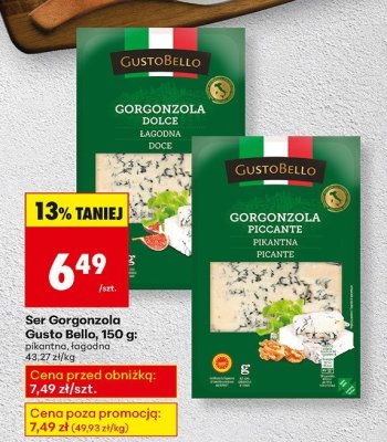 Ser Gorgonzola Gusto Bello, 150 g: pikantna promocja w Biedronka