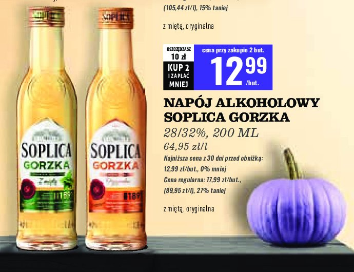 Wódka Soplica gorzka promocja w Biedronka