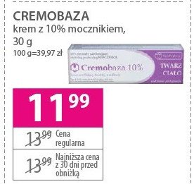 Krem półtłusty 10% Cremobaza promocja