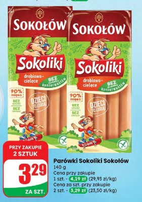 Parówki Sokoliki Sokołów promocja w Dino